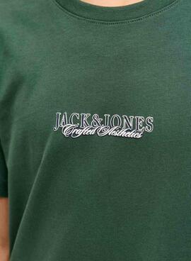 T-shirt Jack and Jones Bleecker verde pour enfant