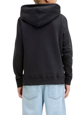 Sweat à capuche Jack and Jones Bleecker noir pour enfant