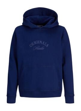 Sweat à capuche Jack and Jones Bleecker bleu pour garçon