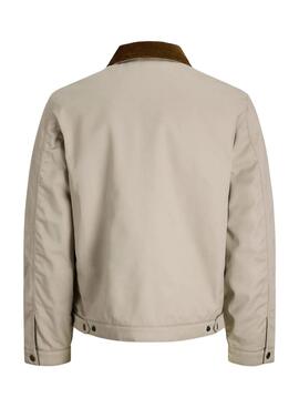 Veste de travail beige pour homme Jack and Jones Norerrebro Worker