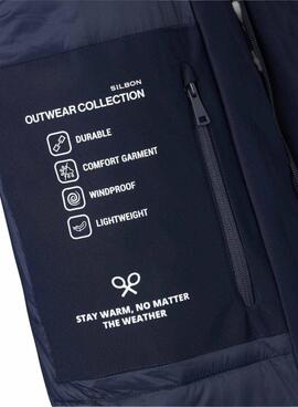 Parka Silbon técnica Tailoring en bleu marine pour homme