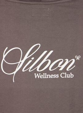 Sweat à capuche Silbon Wellness Club marron pour homme