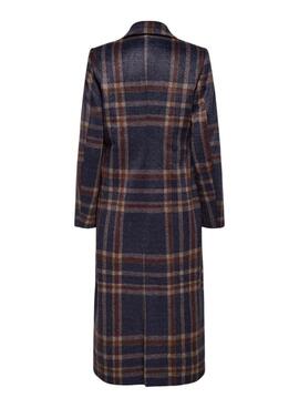 Manteau Only Coris à carreaux pour femme.