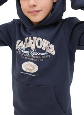Sweat à capuche Jack and Jones Ari bleu pour enfant
