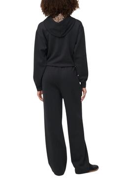 Pantalon Only Alina à nœuds léopard noir pour femme