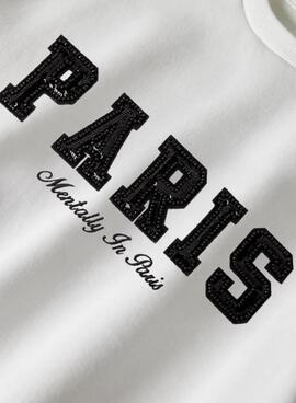 Sudadera Name It Fretta Paris blanc pour fille