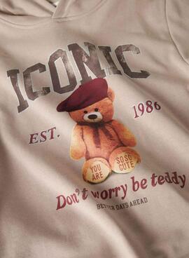 Sweat-shirt Name It Frycca beige pour fille