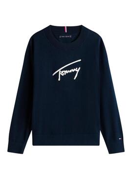 Maillot Tommy Hilfiger Varsity bleu marine pour garçon