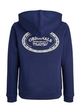 Sweat-shirt Jack and Jones Greene Branding bleu pour enfant