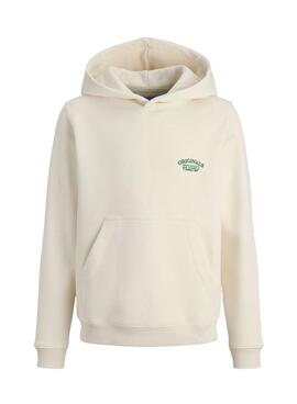 Sweat-shirt Jack and Jones Greene Branding beige pour enfant