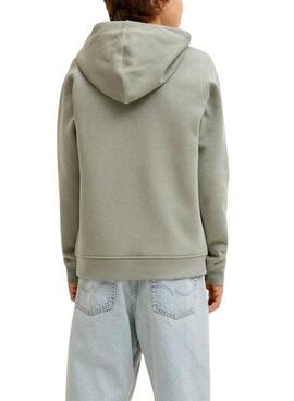 Sweatshirt Jack and Jones Greene verte pour enfant