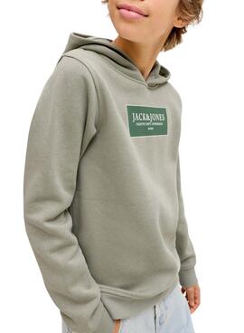 Sweatshirt Jack and Jones Greene verte pour enfant