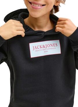 Sweat à capuche Jack and Jones Greene noir pour enfant