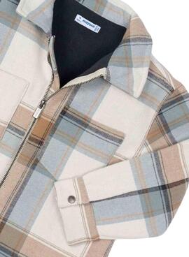 Veste de chasse Mayoral à carreaux marron pour garçon