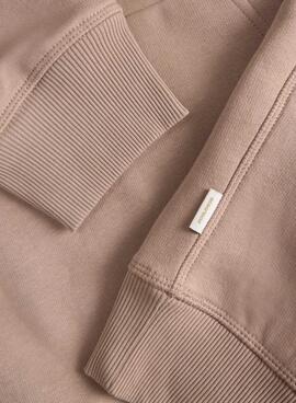 Sweatshirt Jack and Jones Midtown beige pour homme.