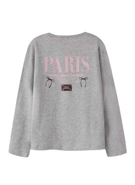 T-shirt Name It Paris gris pour fille
