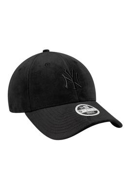 Casquette New Era Velour 9FORTY New York Yankees noire pour femme
