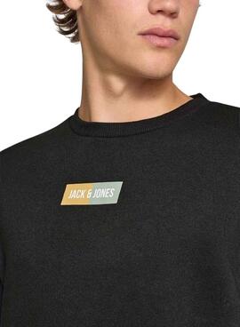 Sweatshirt Jack and Jones Pam noir pour homme