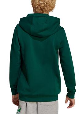 Sweat Adidas Trefoil vert pour fille et garçon