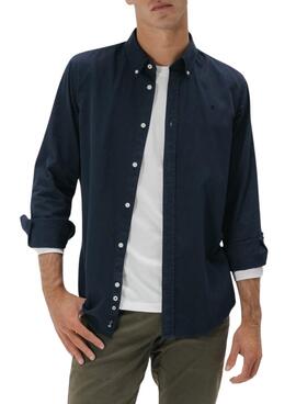 Chemise décontractée en sergé teinté bleu marine pour homme, El Pulpo