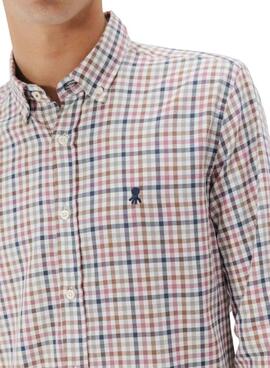 Chemise décontractée à carreaux rose pour homme El Pulpo