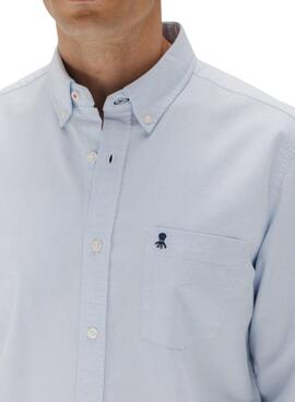 Chemise décontractée pour homme à poche Oxford bleue El Pulpo