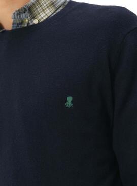 Maillot El Pulpo col rond mélange marine pour homme