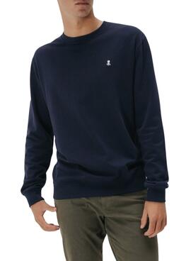 Sweatshirt El Pulpo brodé heritage bleu marine pour homme
