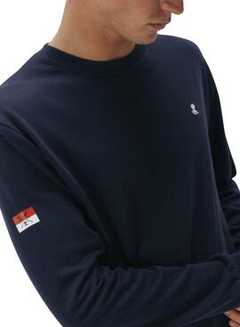 Sweatshirt El Pulpo brodé heritage bleu marine pour homme