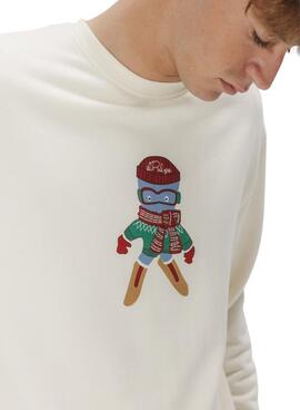 Sweatshirt El Pulpo Ski blanc pour homme