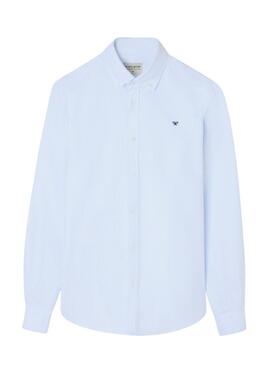 Chemise Silbon sport à rayures bleues Oxford pour homme