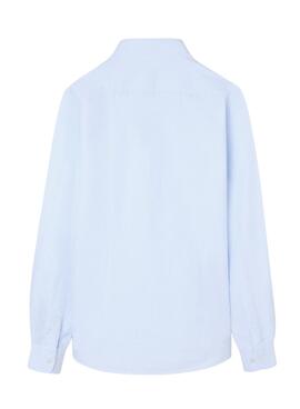 Chemise Silbon sport à rayures bleues Oxford pour homme