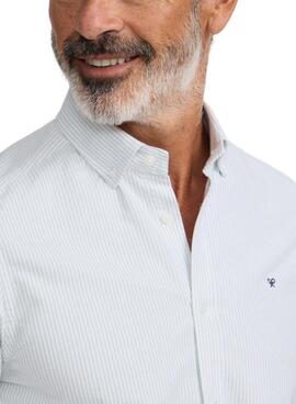 Chemise Silbon sport à rayures vertes pour homme