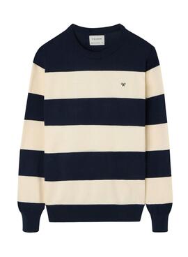 Maillot Silbon à rayures beige pour homme