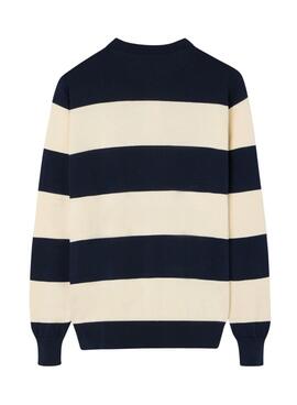 Maillot Silbon à rayures beige pour homme