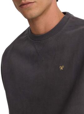 Sweatshirt Silbon minilogo gris pour homme