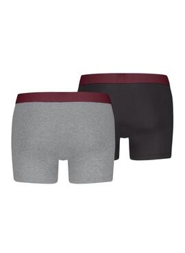 Pack 2 boxers Levis Basic gris et noir pour homme