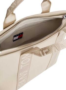Sac à main Tommy Jeans Daily Elevated Mini beige pour femme