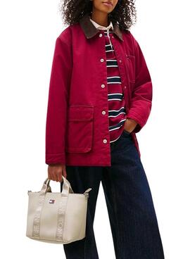 Sac à main Tommy Jeans Daily Elevated Mini beige pour femme