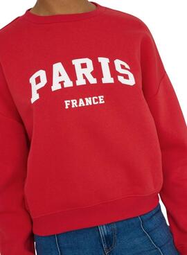 Sweatshirt Only Onlsweat Life rouge pour femme