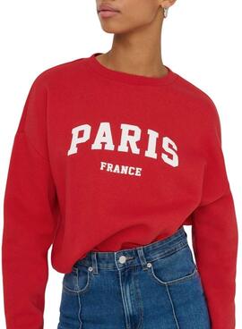 Sweatshirt Only Onlsweat Life rouge pour femme