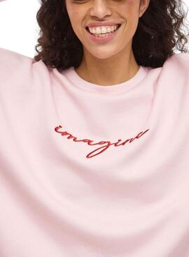Sweat à capuche Vila Visiffi rose pour femme