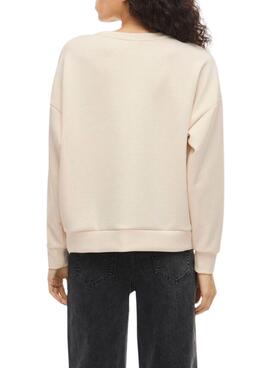 Sweatshirt Vila Visiffi beige pour femme