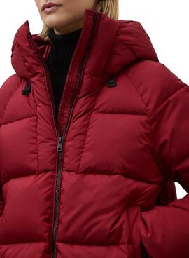 Veste matelassée Ecoalf Fuji grenat pour femme