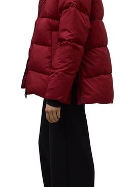 Veste matelassée Ecoalf Fuji grenat pour femme
