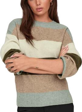 Maillot à rayures multicolores pour femme, Only Atia.