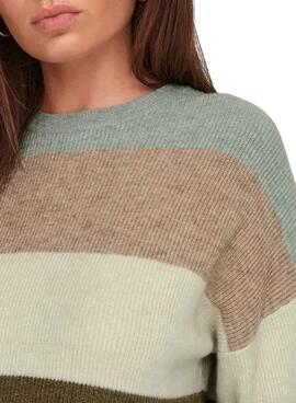 Maillot à rayures multicolores pour femme, Only Atia.