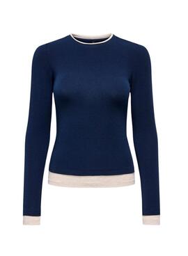 T-shirt Only Virro marine pour femme