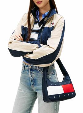 Sac Tommy Jeans Archive Shoulder marine pour femme