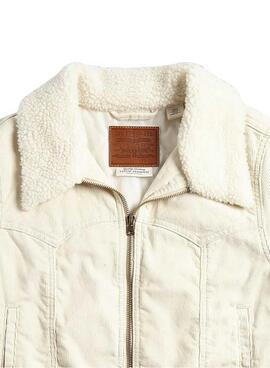 Veste Levis Camionneur Baby Bubble Sherpa Beige